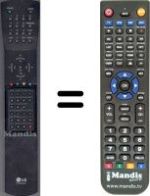 Comandos à distância equivalente LG WHV3981