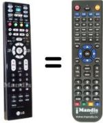 Comandos à distância equivalente LG WHV12456