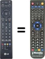 Comandos à distância equivalente LG WHV15946