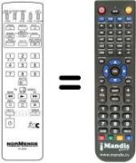 Comandos à distância equivalente NordMende SEC2619