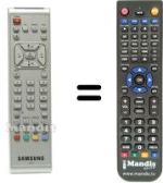 Comandos à distância equivalente Samsung SEC14672