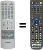 Comandos à distância equivalente Toshiba SEC3248