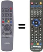 Comandos à distância equivalente Toshiba WHV15727