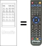 Comandos à distância equivalente Toshiba WHV7037