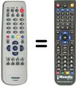 Comandos à distância equivalente Toshiba SEC15909