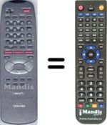 Comandos à distância equivalente Toshiba WHV15218
