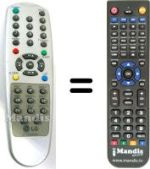 Comandos à distância equivalente LG HVS54284