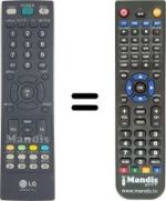 Comandos à distância equivalente LG HVS568786