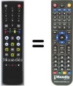 Comandos à distância equivalente Benq HVS53496