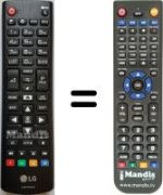Comandos à distância equivalente LG HVS57434