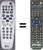 Comandos à distância equivalente Philips HVS54807