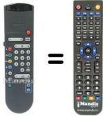 Comandos à distância equivalente Philips HVS54523