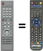 Comandos à distância equivalente Samsung HVS54911