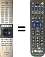 Comandos à distância equivalente Toshiba HVS57321