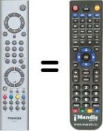 Comandos à distância equivalente Toshiba HVS54069