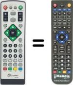 Comandos à distância equivalente Metronic ZAPBOX USB PLAYER