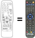 Comandos à distância equivalente Bush VCR 871 NVP