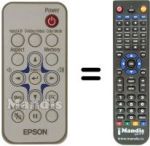Comandos à distância equivalente Epson TW 10 H