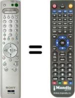 Comandos à distância equivalente Sony KLV-21 SG2