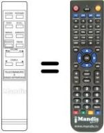 Comandos à distância equivalente Amstrad TVR 2