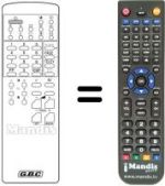 Comandos à distância equivalente Gbc DTV 2147 TF