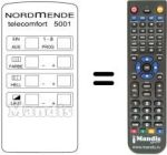 Comandos à distância equivalente TELECOMFORT 5001
