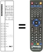 Comandos à distância equivalente NordMende SL 7201 BT / PIP