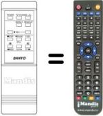 Comandos à distância equivalente Sanyo VHR-3100
