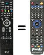 Comandos à distância equivalente LG 42 LE 2R