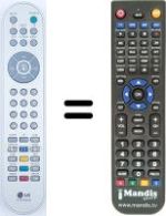 Comandos à distância equivalente LG 15 LC 1R