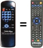 Comandos à distância equivalente 7000 PLUS