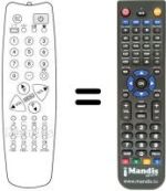 Comandos à distância equivalente 1007091008 (90 CHANNELS)