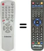 Comandos à distância equivalente Samsung SV-430 F