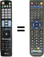 Comandos à distância equivalente LG 55 LW 450