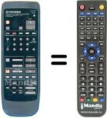 Comandos à distância equivalente Pioneer SD T50W1