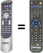 Comandos à distância equivalente Benq DV 3750