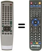 Comandos à distância equivalente DVD 3151