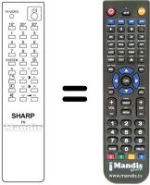 Comandos à distância equivalente Sharp 21 N 52 E1
