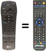 Comandos à distância equivalente LG BD 260