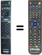 Comandos à distância equivalente Sony KDL-26 U3000 E