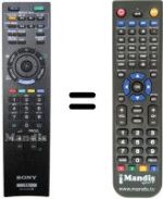 Comandos à distância equivalente Sony KDL-46 HX700