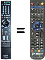 Comandos à distância equivalente Sony KDL-46 X2000 AEP