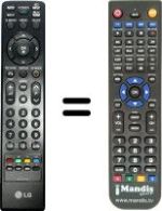 Comandos à distância equivalente LG 42 PG 2000