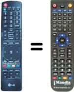 Comandos à distância equivalente LG 26 LE 3308