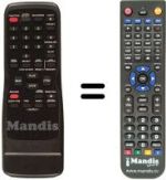Comandos à distância equivalente Funai 21A-600 A