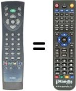 Comandos à distância equivalente Daewoo LCD 20 ORTV