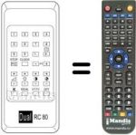 Comandos à distância equivalente RC 80