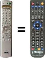 Comandos à distância equivalente Sony KE-P42 M1