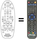 Comandos à distância equivalente RM 70802