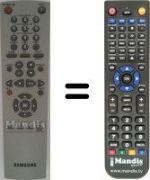 Comandos à distância equivalente Samsung SV-245 X
